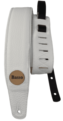 Basso VTSL60 Correa Para Guitarra Y Bajo Serie Cuero Blanco