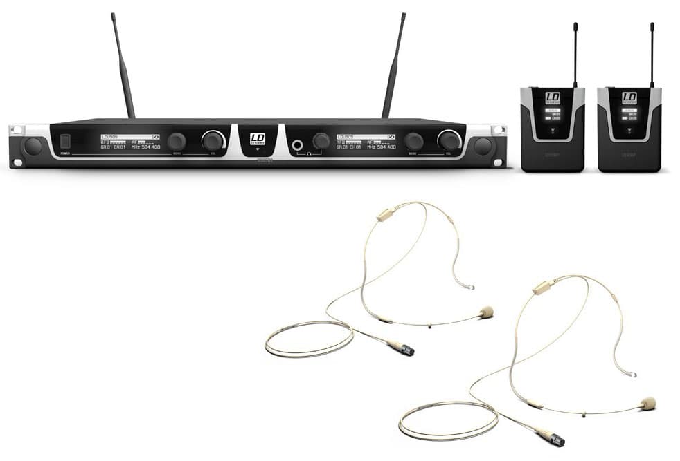 LD Systems U505 BPHH 2 Sistema inalámbrico con 2 petacas y 2 micrófonos de diadema