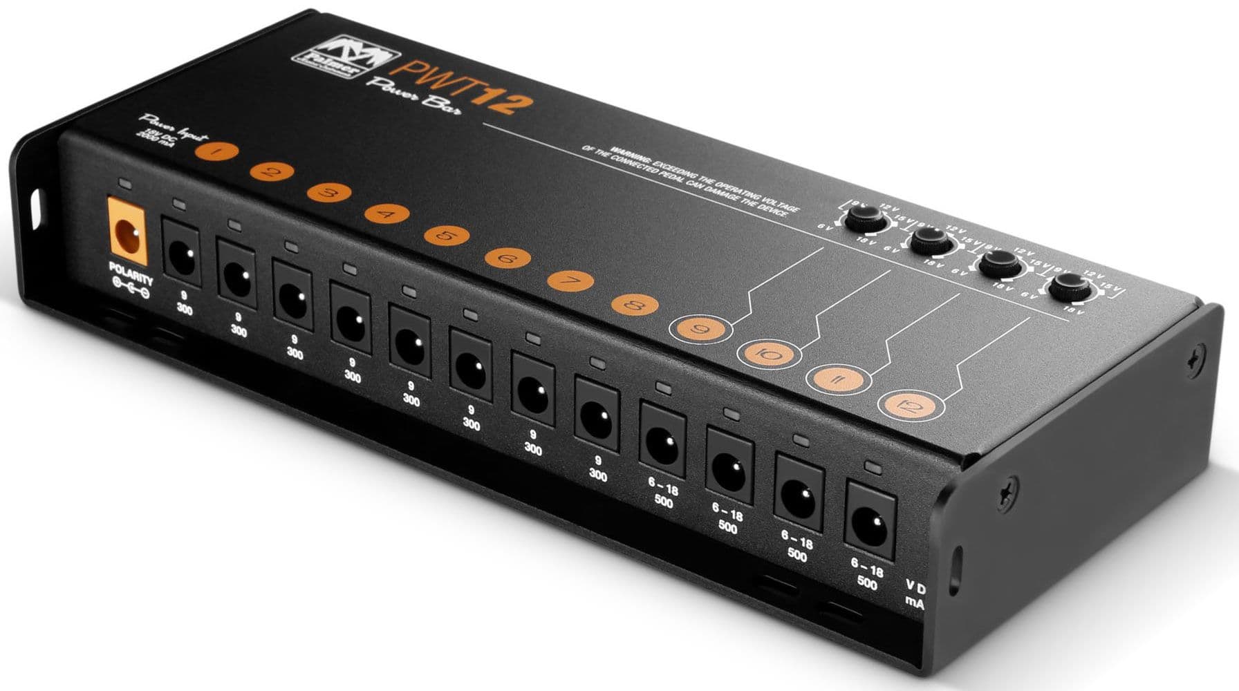 Palmer MI PWT 12 MK 2 Fuente de alimentación de pedalera universal de 12 salidas