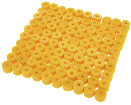 SHURE EAYLF1-100 Kit 100 Almohadillas Espuma para Earphones. Color amarillo.