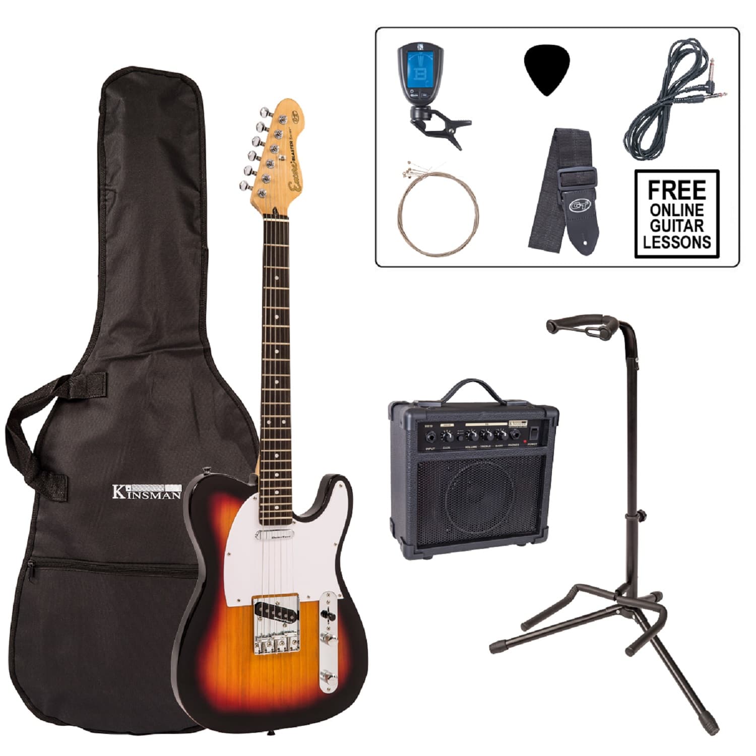Encore E2SB Sunburst Pack Guitarra Eléctrica