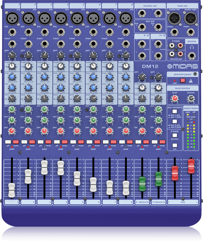Midas DM12 Mezclador Analogico 12 Canales