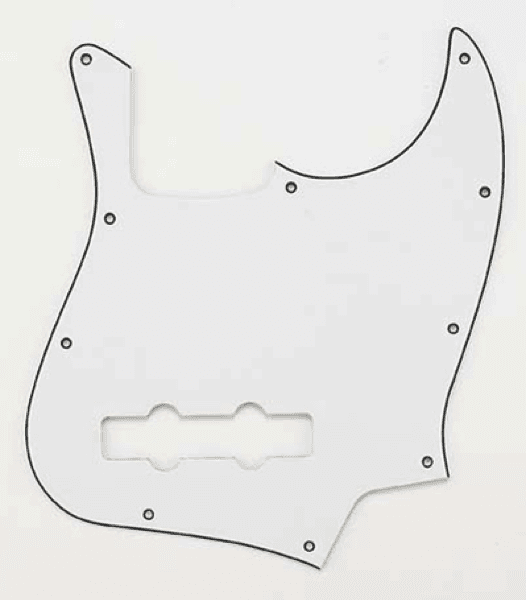 Allparts PG-0755-035 Golpeador para Jazz Bass Blanco