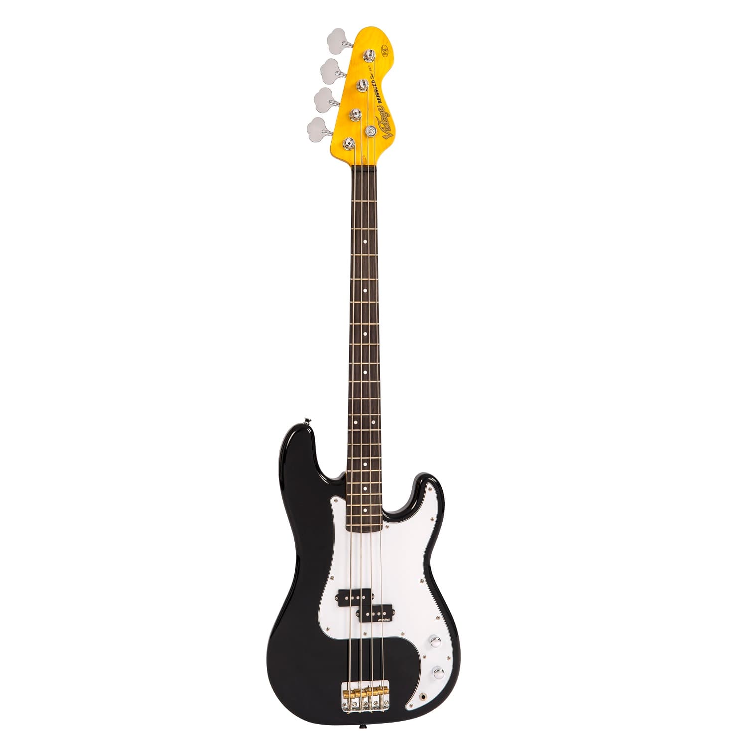 Vintage V4BK Bass guitar boulevard black