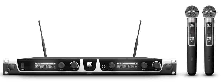 LD Systems U506 HHD 2 Sistema Inalámbrico con 2 Micrófonos de Mano Dinámicos