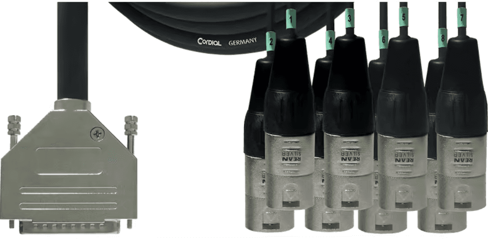 Cordial CFD 3 DMT Cable para interfaz sub-D/8 Macho XLR 3m