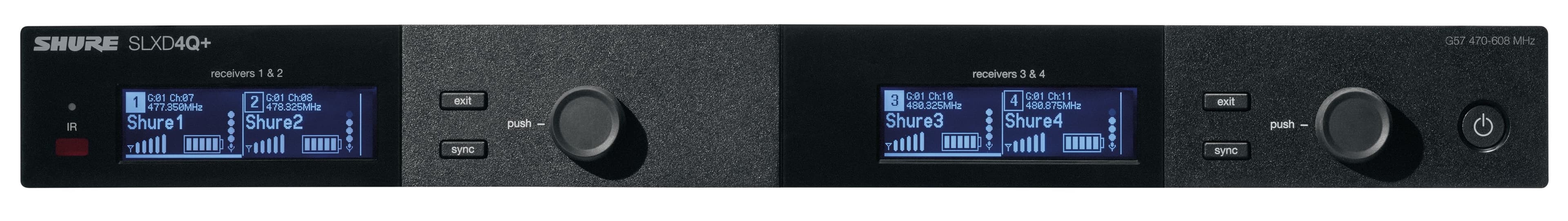 SHURE SLXD4QE K55 Receptor inalámbrico SLXD Quadversity K55