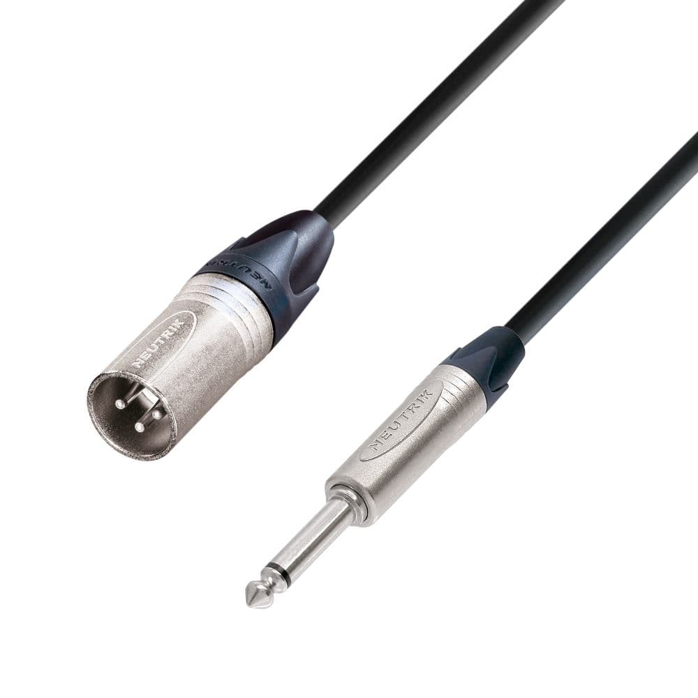 Adam Hall K5 MMP 0150 Cable de Micro de XLR macho a Jack 6,3 mm mono 1,5 m