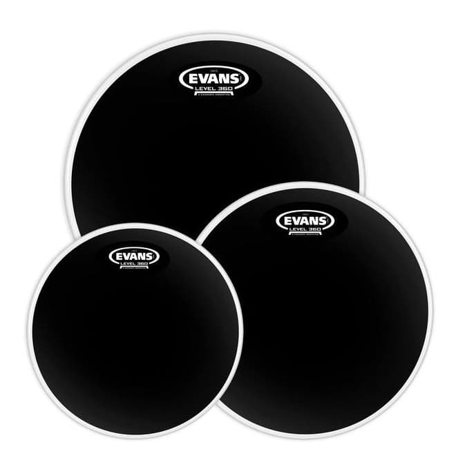 Evans Pack Black Chrome Fusion 10,12 y 14 ETPCHRF