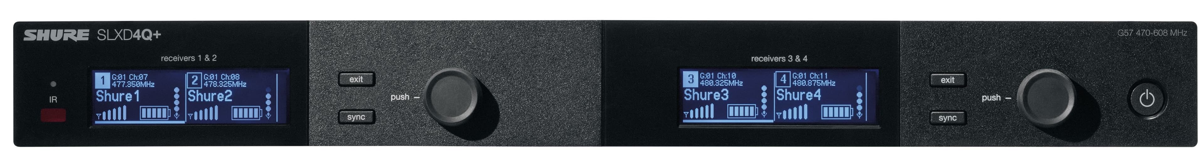 SHURE SLXD4QE S50 Receptor inalámbrico SLXD Quadversity S50