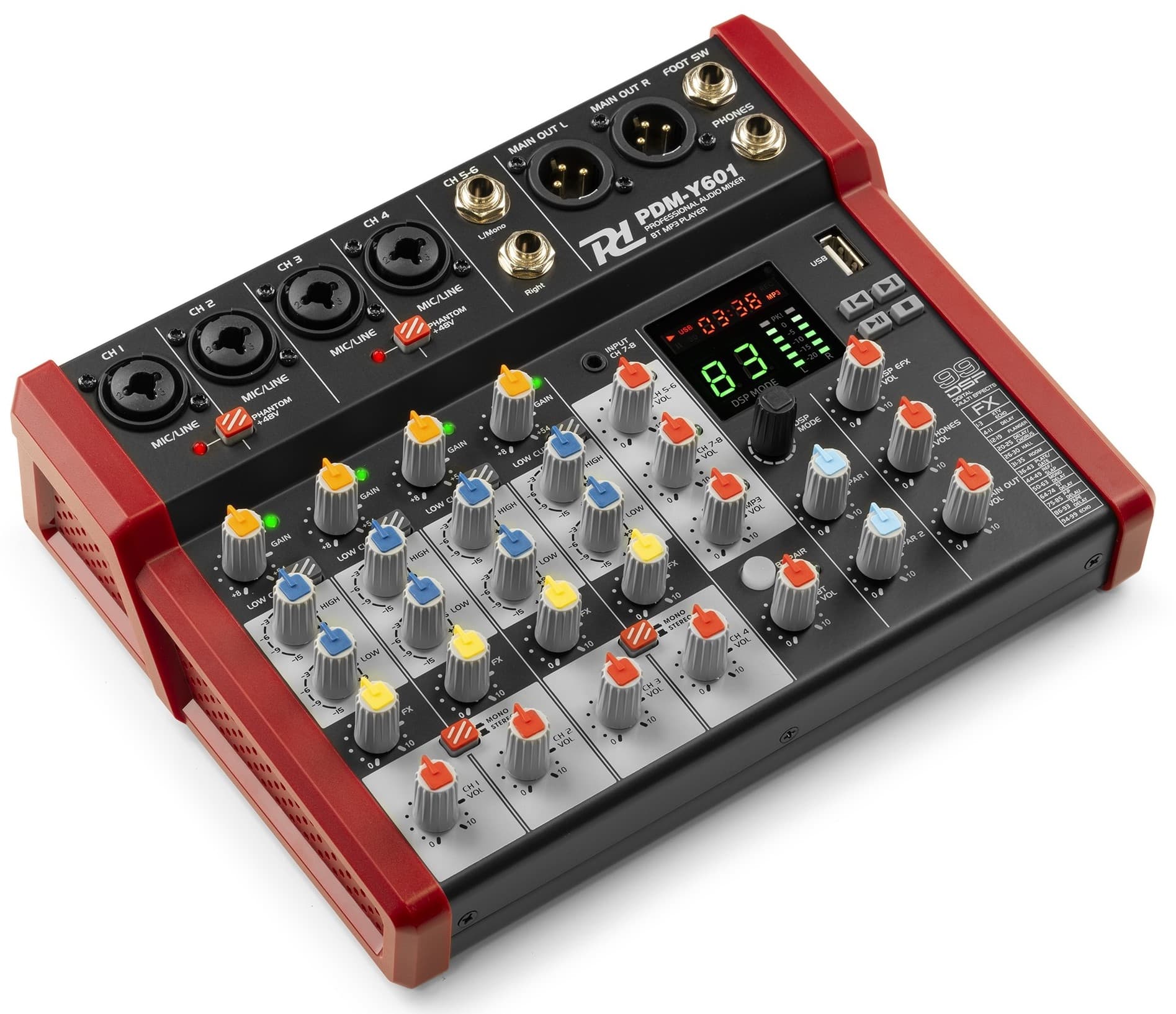 Power Dynamics PDM-Y601 Mezclador 6 Canales