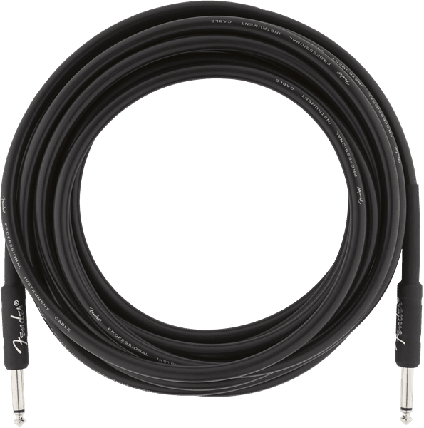 Fender Cable Profesional 5,5 Metros Jack Mono a Jack Mono Black