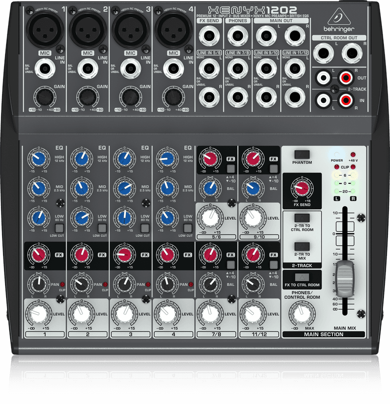BEHRINGER 1202 XENYX Mezclador 12 canales modificado test
