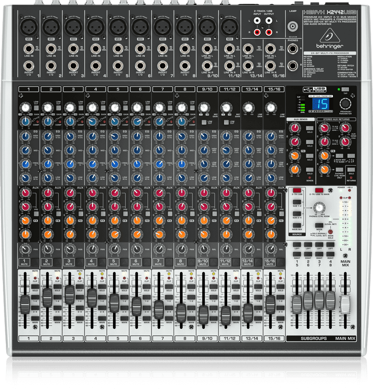 BEHRINGER X2442 USB Mezclador de 24 canales USB 