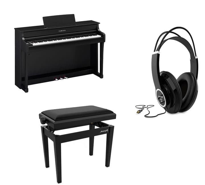 Yamaha CLP-835 B Clavinova Piano Digital Negro + Banqueta + Auricular