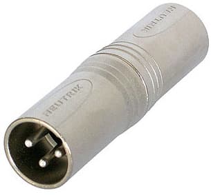 Neutrik NA3 MM Adaptador de XLR macho a XLR macho NA3MM