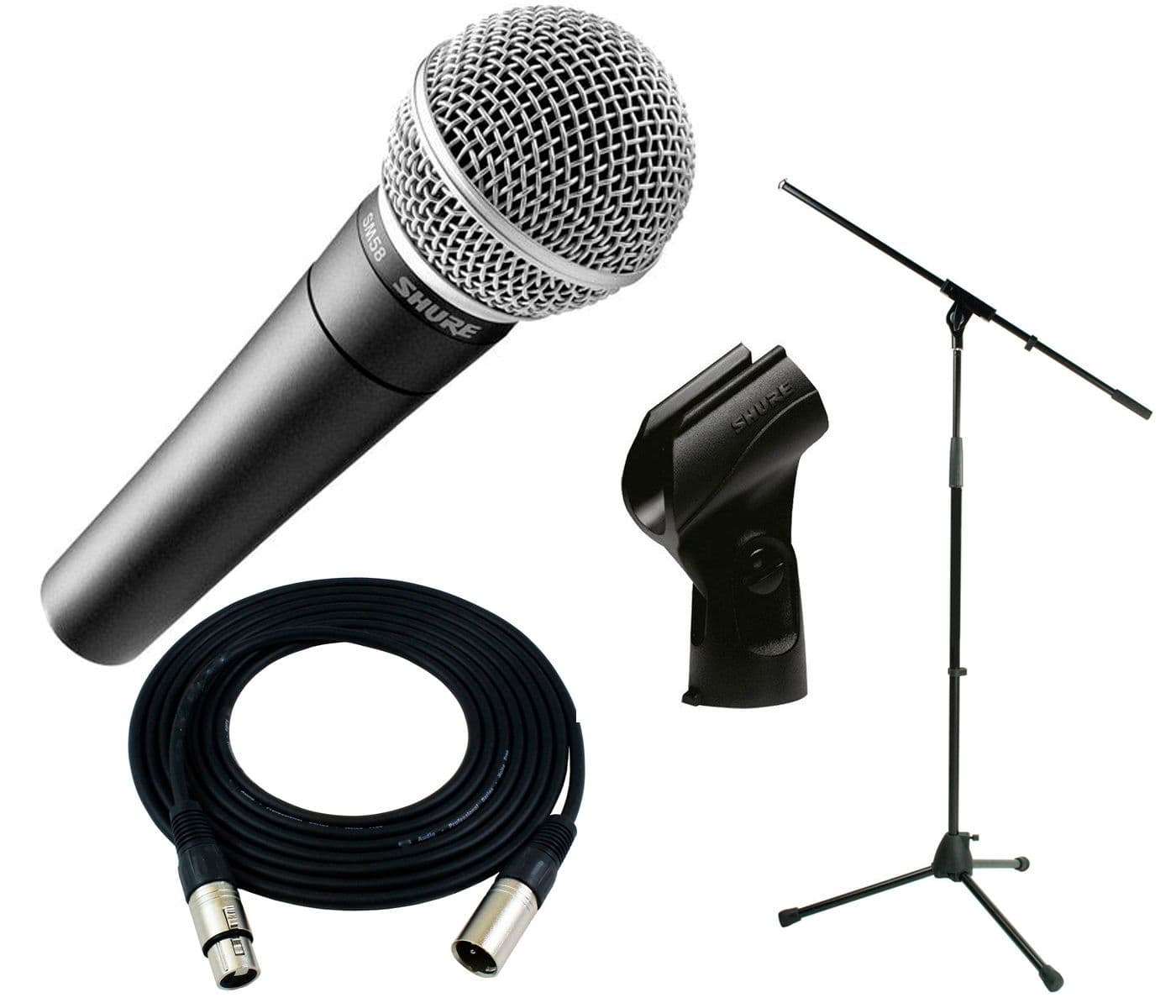 SHURE SM58 LC + Soporte de Jirafa + Cable 6 Metros