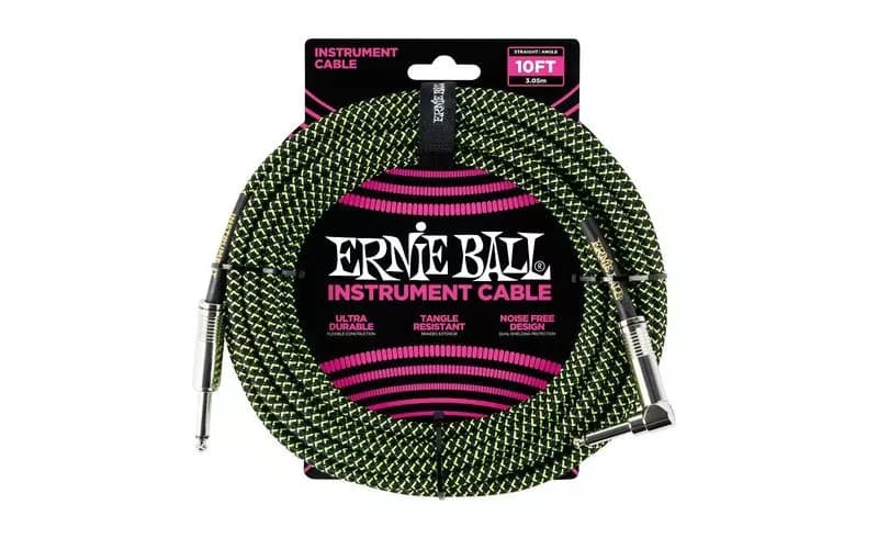 Ernie Ball 6077 Jack a Jack Cable Instrumento Trenzado 2,54 Metros