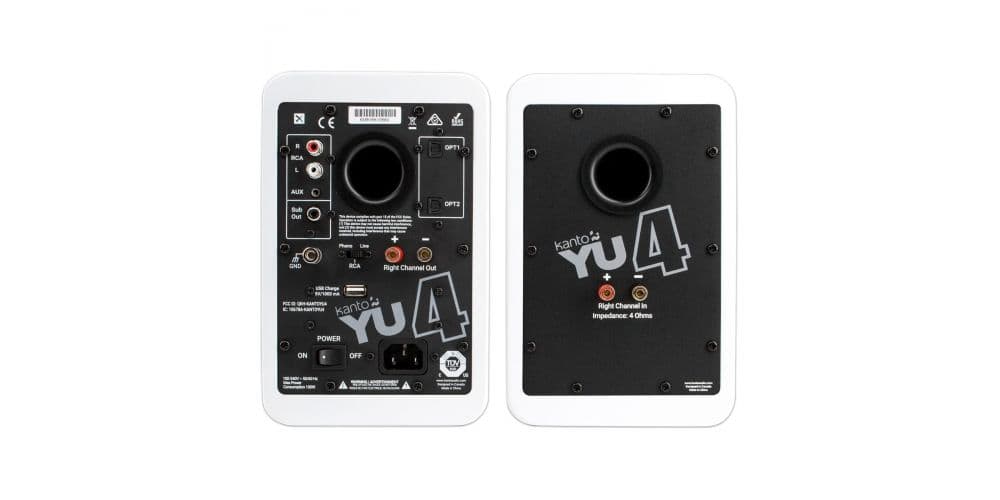 Kanto YU4 MATTE WHITE Altavoz Amplificado con Bluetooth YU4MW
