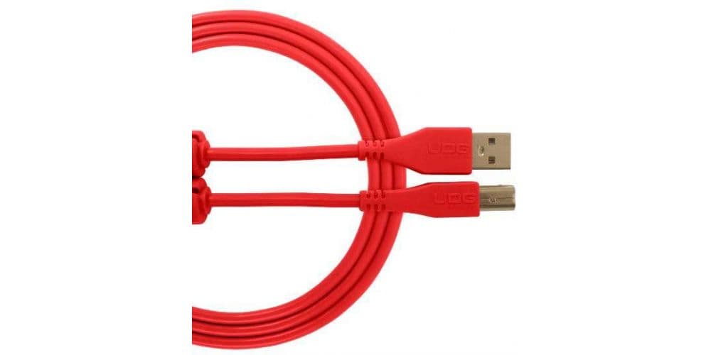 Udg U96001RD Cable USB 2.0 C-B de 1,5 mts Rojo U96001RD