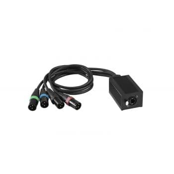 Eurolite dnk-1 adaptador dmx-rj45 divisor cables 4 x xlr macho