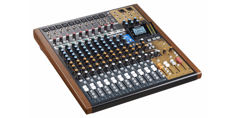 Tascam Model 16 Mesa de mezclas analógica con grabador multipistas e interfaz de audio Model 16