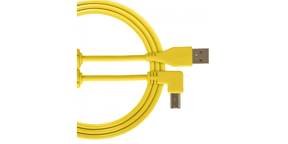 Udg U95005YL Ultimate Cable USB 2.0 A-B Amarillo en Angulo 2M U95005YL