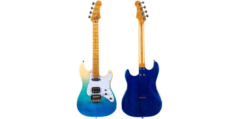 Flight Ukelele Tenor Rock Series Pathfinder Transparent Blue Electric Rock Series Pathfinder Transparent Blue