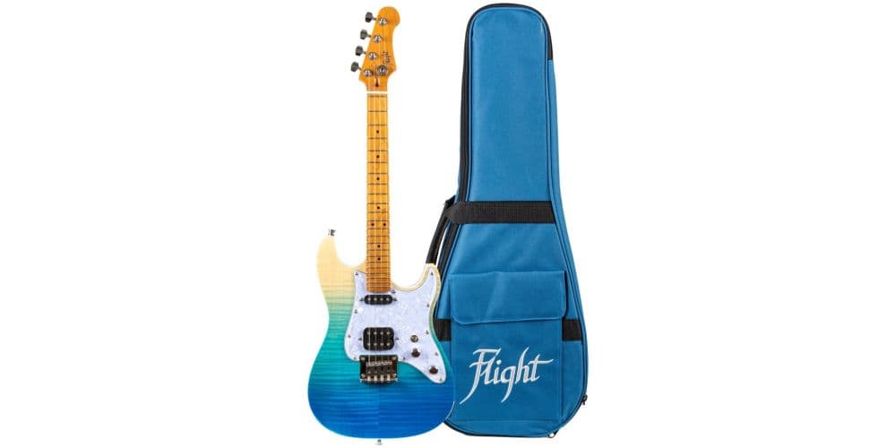 Flight Ukelele Tenor Rock Series Pathfinder Transparent Blue Electric Rock Series Pathfinder Transparent Blue