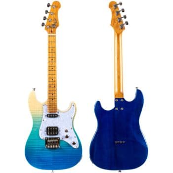 Flight Ukelele Tenor Rock Series Pathfinder Transparent Blue Electric Rock Series Pathfinder Transparent Blue