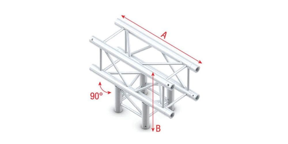 Showtec GQ30017HD T-Cross 3-way Heavy Duty Pro-30 Square G Truss GQ30017HD
