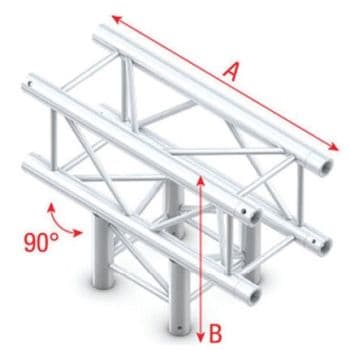 Showtec GQ30017HD T-Cross 3-way Heavy Duty Pro-30 Square G Truss GQ30017HD