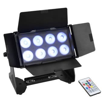 Eurolite akku multiflood ip 8x10w rgbw wash crmx proyector led exteriores
