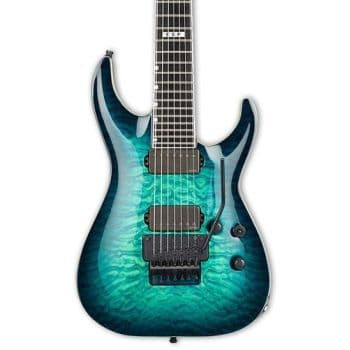 Esp eii e-ii horizon fr 7 black turqouise guitarra eléctrica