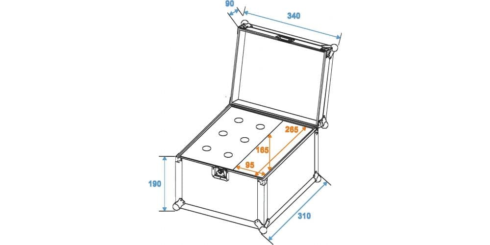 Roadinger Microphone Case Road 6 Maleta para 6 Micrófonos Microphone Case Road 6 Microphones black