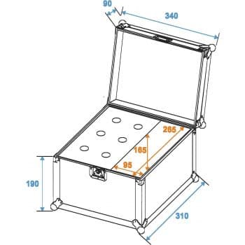 Roadinger Microphone Case Road 6 Maleta para 6 Micrófonos Microphone Case Road 6 Microphones black