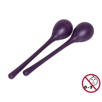 Stagg EGG-MA L/PP Par de maracas de plástico con mango largo en forma de huevo purpura EGG-MA L/PP