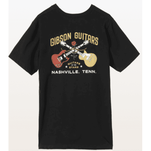Gibson Guitars of the Stars Shop Tee (Black), Medium Guitars of the Stars Shop Tee