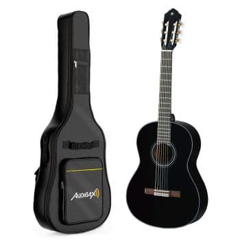 Yamaha c-40bl ll guitarra clasica negro + funda audibax easy acoustic funda