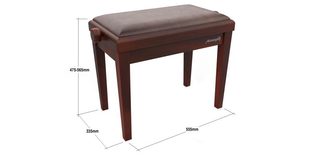Audibax KB600 Nogal Banco para Piano Teclado Ajustable Regulable Acolchado KB600 Nogal