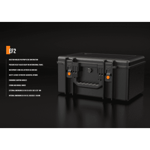 Audibax EF2 Maletín Multiuso con Espuma Moldeada Negro EF2 PP Case