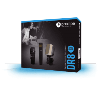 Prodipe Dr8 Juego De 8 Micrófonos Para Batería DR8