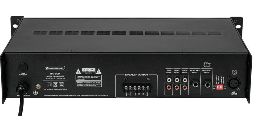 Omnitronic MA-60P Amplificador/Reproductor PA MA-60P