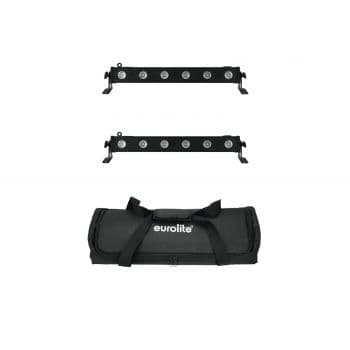 Eurolite set 2 x led bar-6 qcl rgba barra led + soft bag bolsa