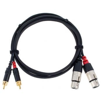 Cordial cfu 1,5 fc cable pro de 2 xlr hembra a 2 rca 1,5 metros