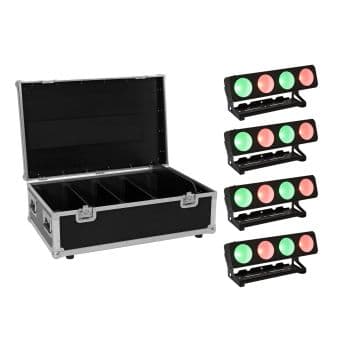 Eurolite set 4x led pmb-4 cob qcl 30w bar + case