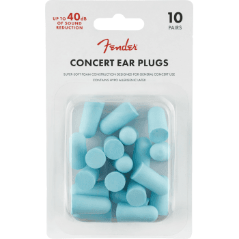 Fender concert ear plugs daphne blue set 10 unidades