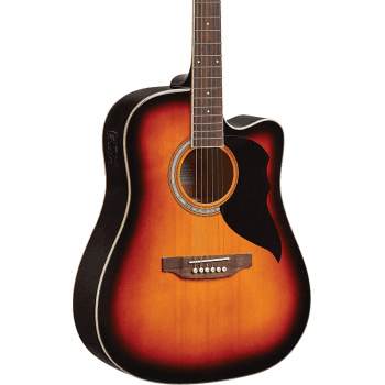 Eko ranger vi brown sunburst cutaway eq guitarra acustica