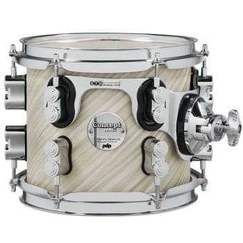 Drum workshop pdcm0708stti tom 8x7 concept maple twisted ivory