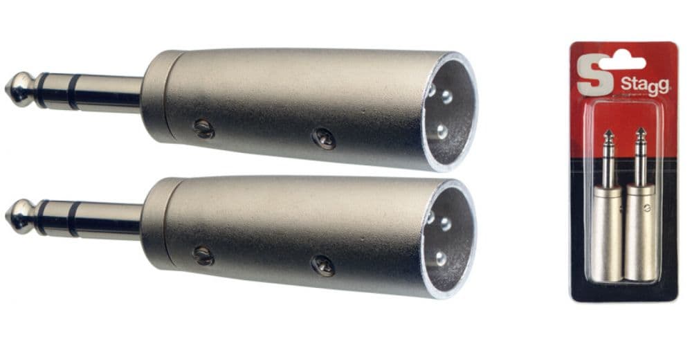 Stagg 2 XLR M / Adaptador Jack Stereo M AC-XMPMSH
